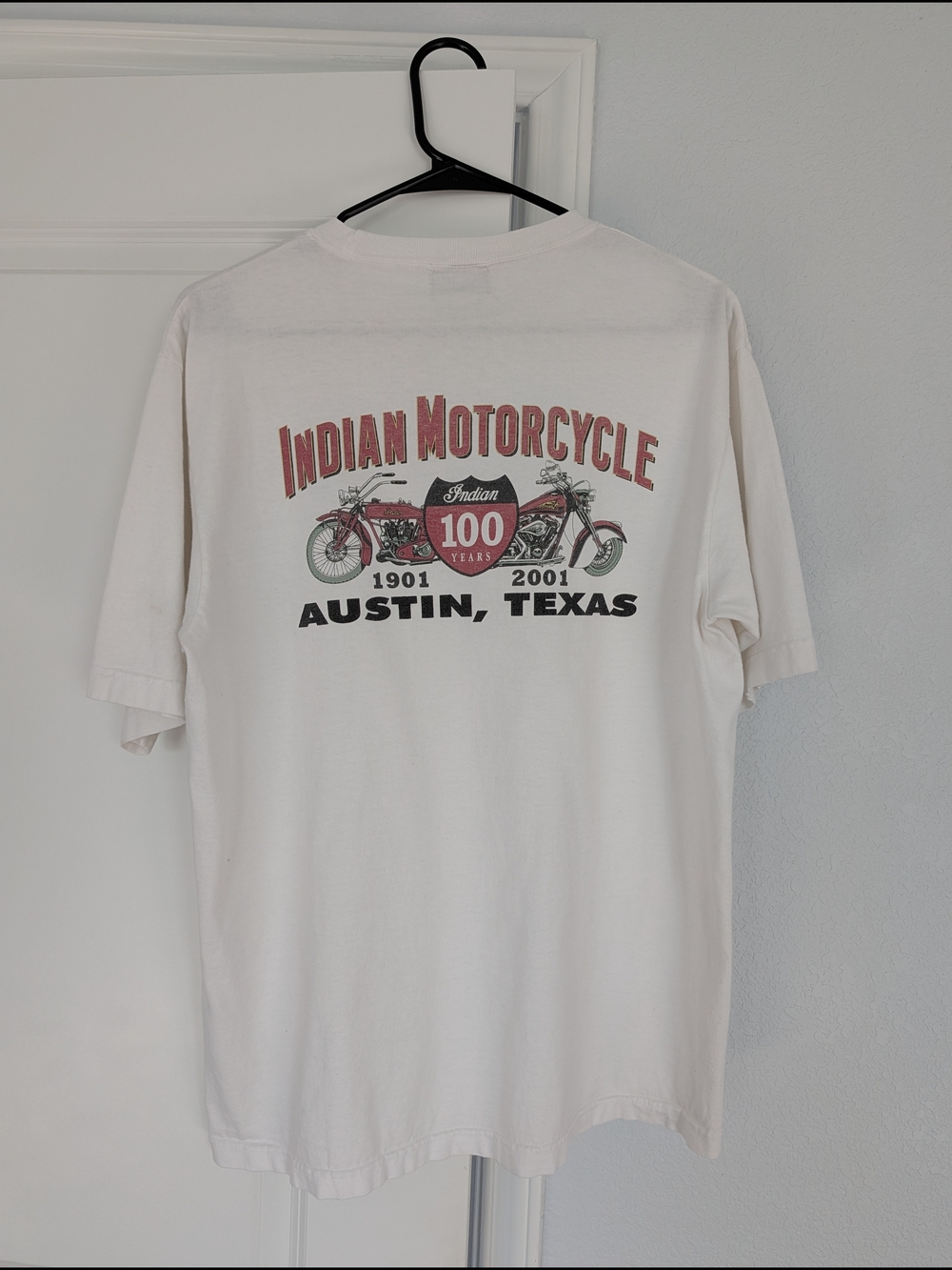 Vintage Indian Motorcycle Graphic Short Sleeve Tee - White - Picture 2 of 9